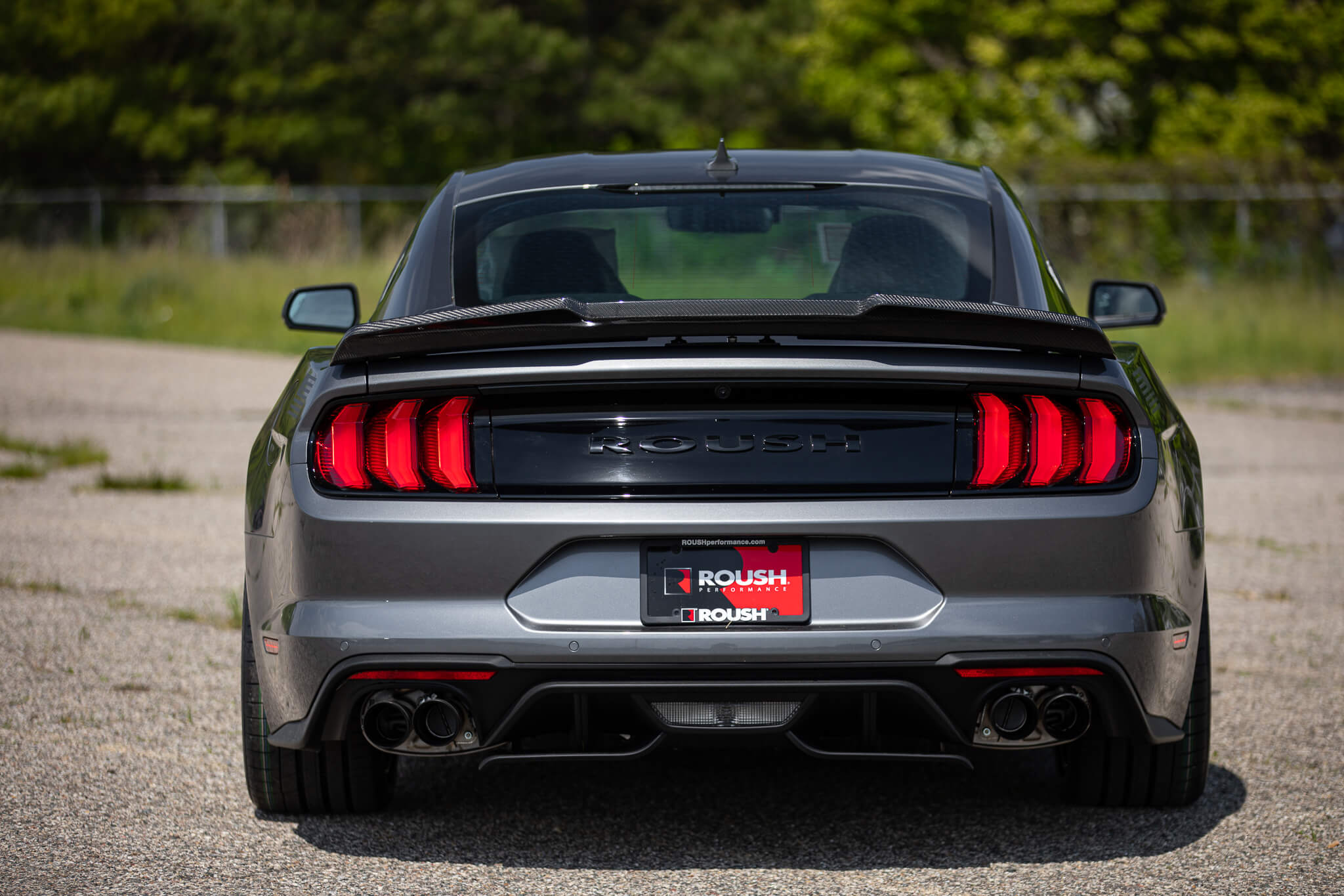 What are the Active Spoiler Options for the ROUSH Mustang?